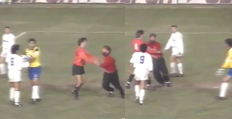 El aficionado se metió al campo y trató de golpear a Hugo