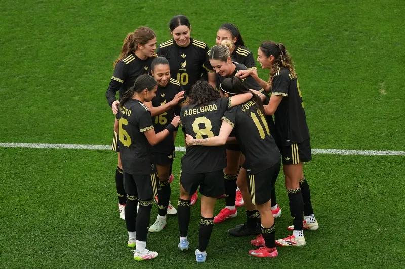 Jugadoras de la Selección Mexicana Femenil en festejo