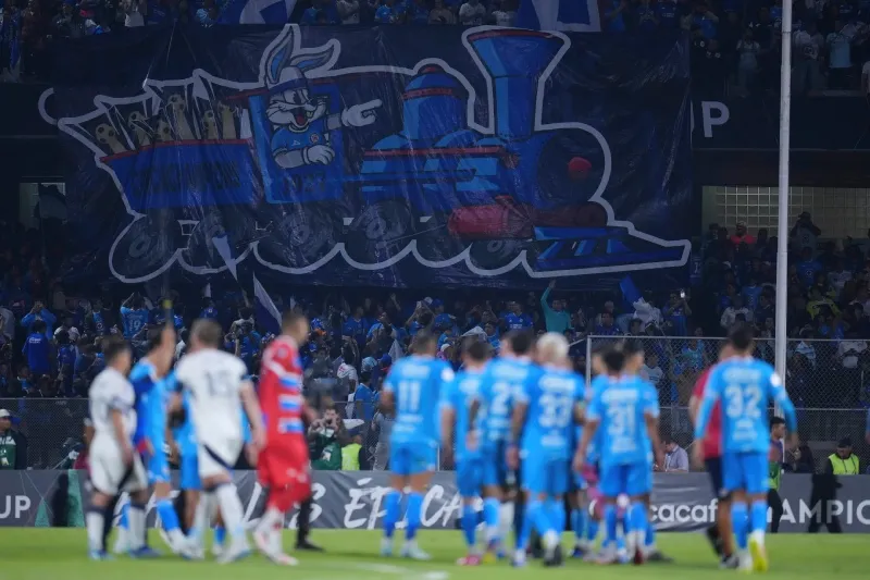 Tifo de Cruz Azul en la Final de la Copa de Campeones Concacaf