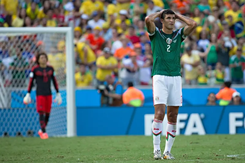 'Maza' Rodríguez en lamento en la Copa Mundial Brasil 2014