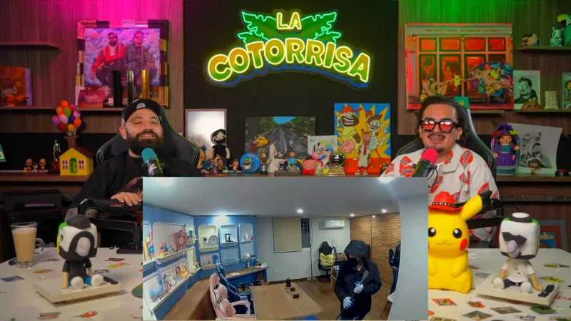 Slobotzky y Ricardo Pérez mostraron clips de los maleantes/IG: @lacotorrisa