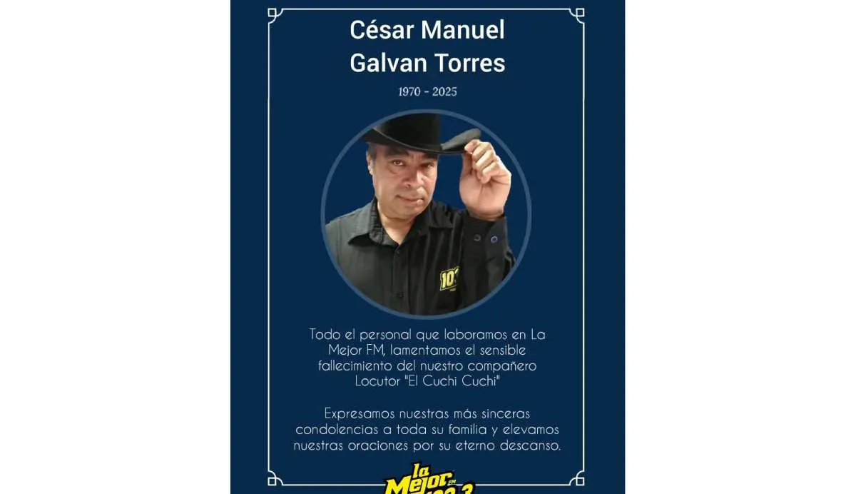 Esta fue la publicación que hizo La Mejor FM para despedir a su locutor/Facebook