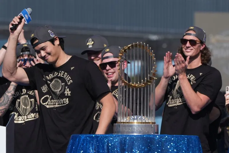 Los Dodgers tuvieron su desfile para festejar el bicampeonato en la MLB | AP