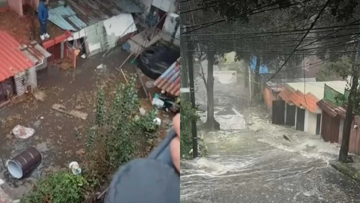 La calle parecía un río e ingresó a la vivienda de la mujer/X