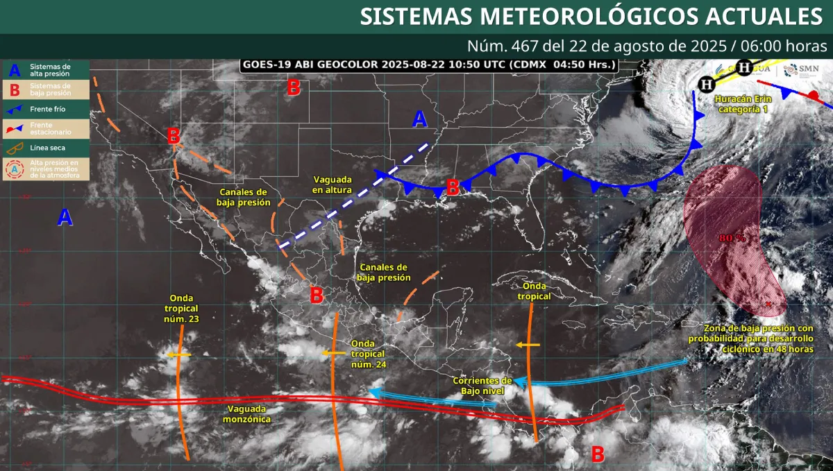 Las lluvias estarán presentes en todo el país durante el día / Especial