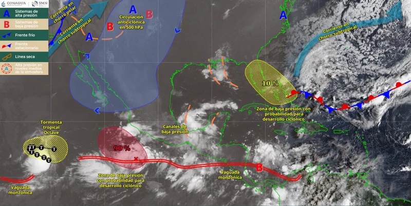 Un nuevo frente frío, cercano al noroeste de México, originará rachas de viento en la región / Especial