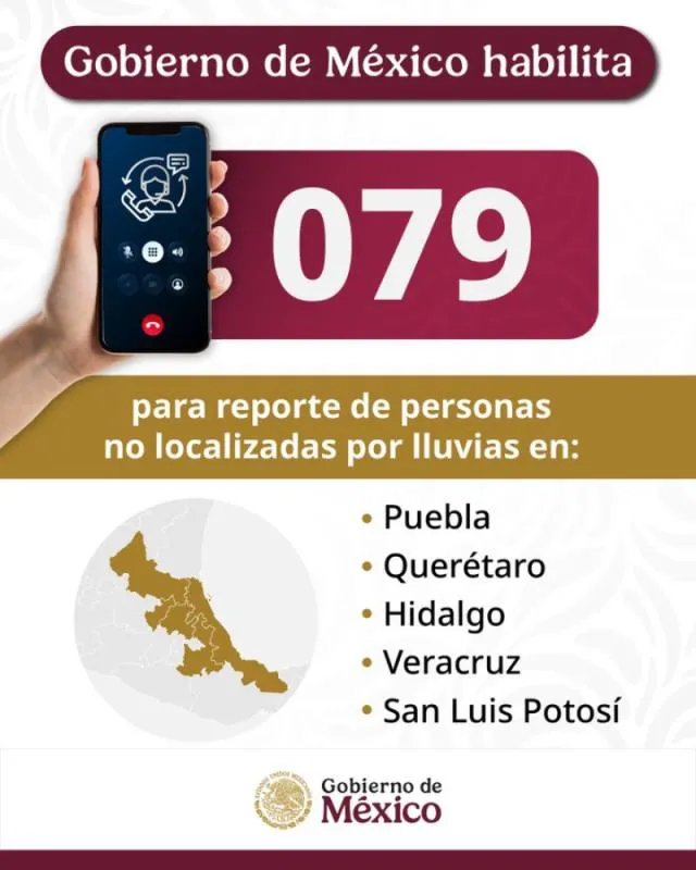 Hasta el momento, la gente pude comunicarse al 079 para reportar personas desaparecidas / Especial