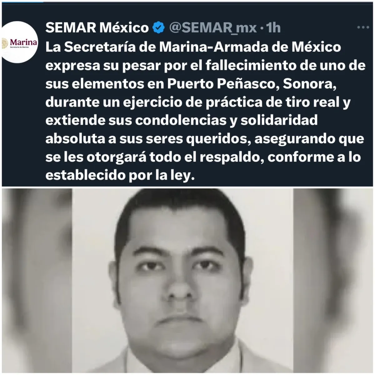 Adrián Omar del Ángel Zúñiga perdió la vida en un campo de tiro / Redes Social