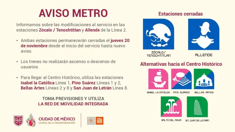 El Metro pide a la gente tomar medidas ante los cierres / Redes Sociales