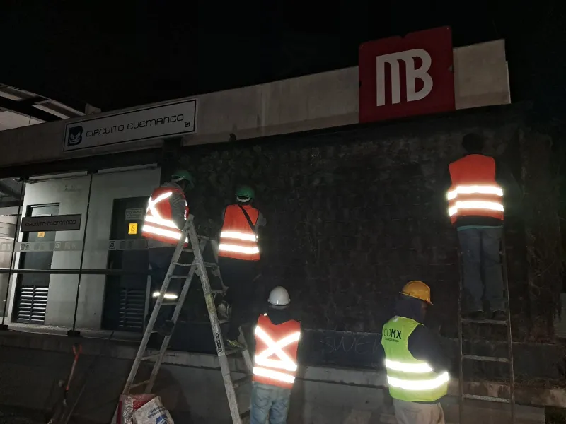 Las estaciones no serán abiertas hasta que se terminen los trabajos / FB: @MetrobusCDMX