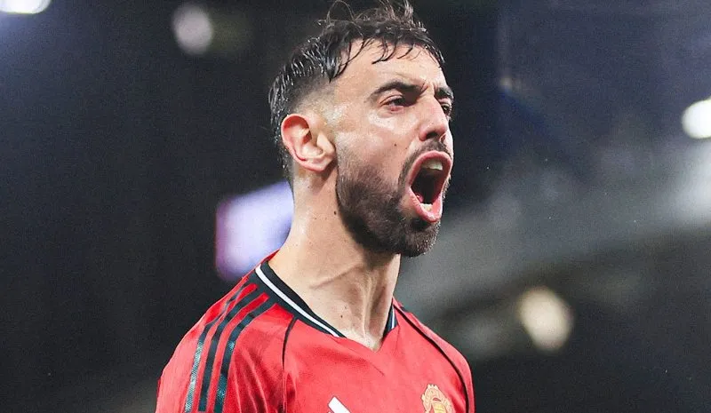 Festejo de Bruno Fernandes