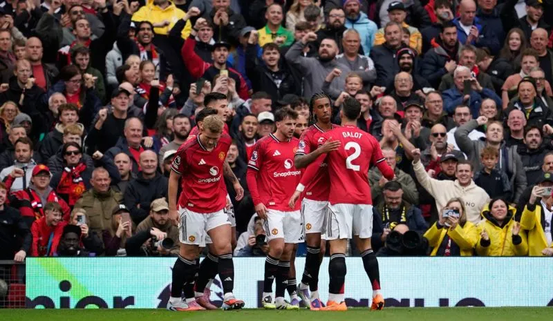Manchester United festeja gol