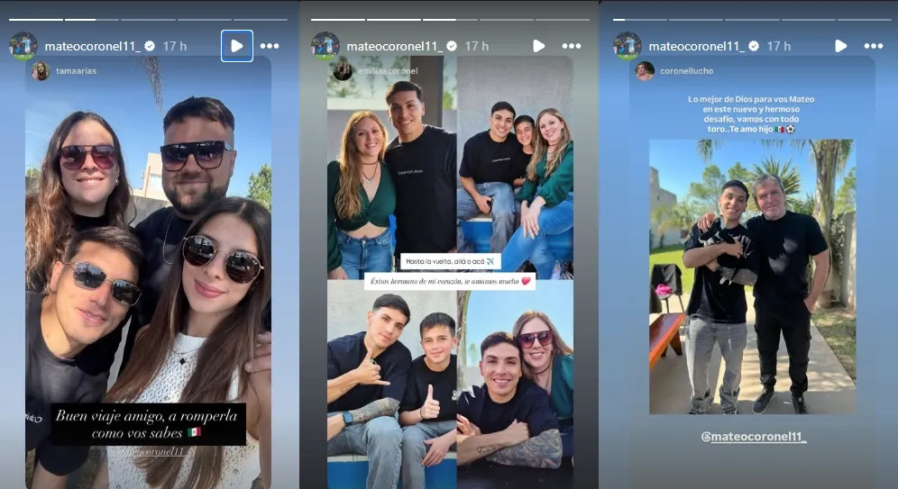 La familia de Mateo se despidió del jugador