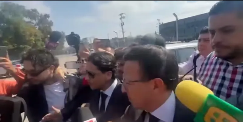 Nodal no quiso hablar nada sobre la demanda en su contra / Redes Social