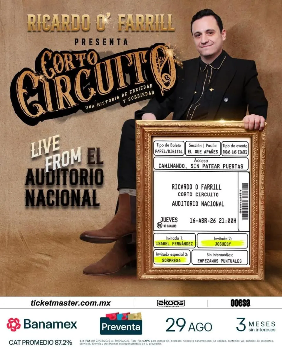 Su presentación en Auditorio Nacional será hasta el 16 de abril de 2026 / FB: @richiesgenial1