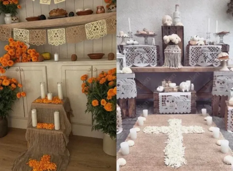 Los pocos elementos en estas ofrendas no están agradando del todo / Redes Sociales
