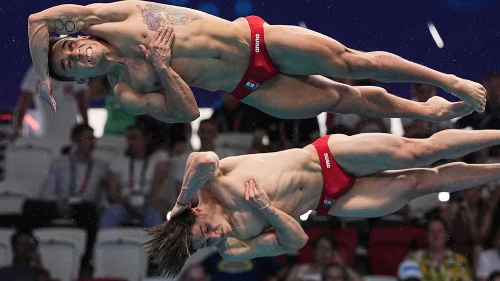 Osmar y Celaya durante la competencia | AP