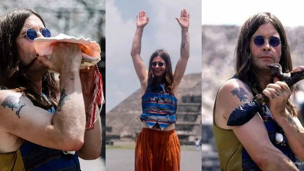 Ozzy se la pasó bien cuando visitó las pirámides de Teotihuacán / Especial