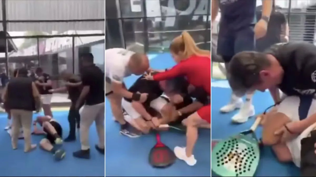 En un video se ve como entre varios golpean al entrenador de pádel / Redes Sociales