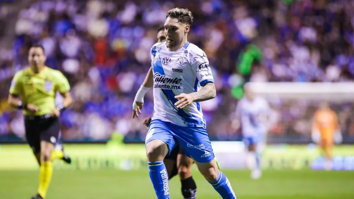 Gómez durante el gol de Puebla | MEXSPORT