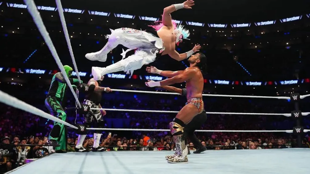 Psycho Clown durante una lucha en WWE | @Psychooriginal