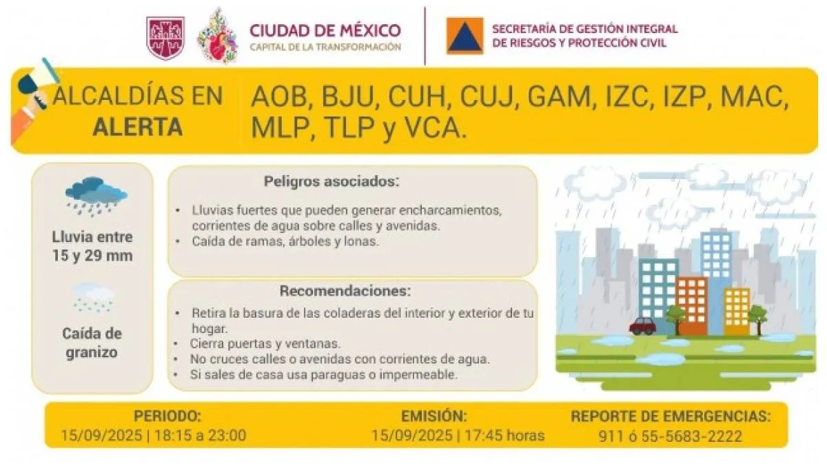 La medida aplica en Álvaro Obregón, Benito Juárez, Cuauhtémoc, Cuajimalpa, Gustavo A. Madero. / Gobierno de México