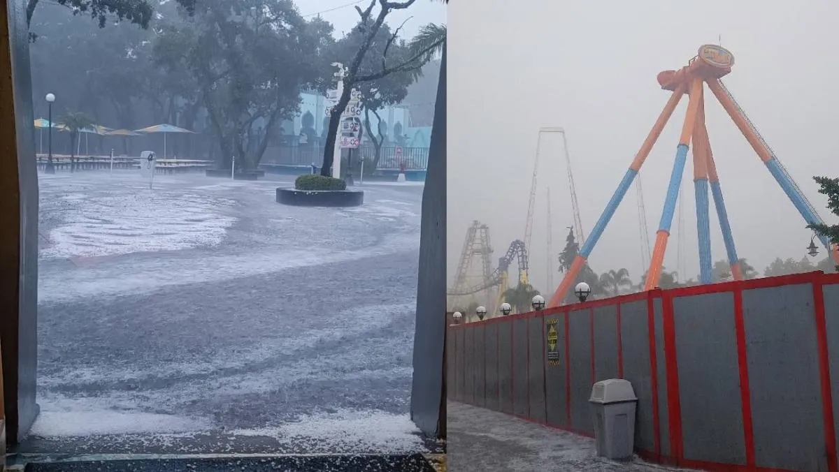 El parque de diversiones Six Flags México, ubicado en Tlalpan, reportó afectaciones. / FB: Adrian Bautista