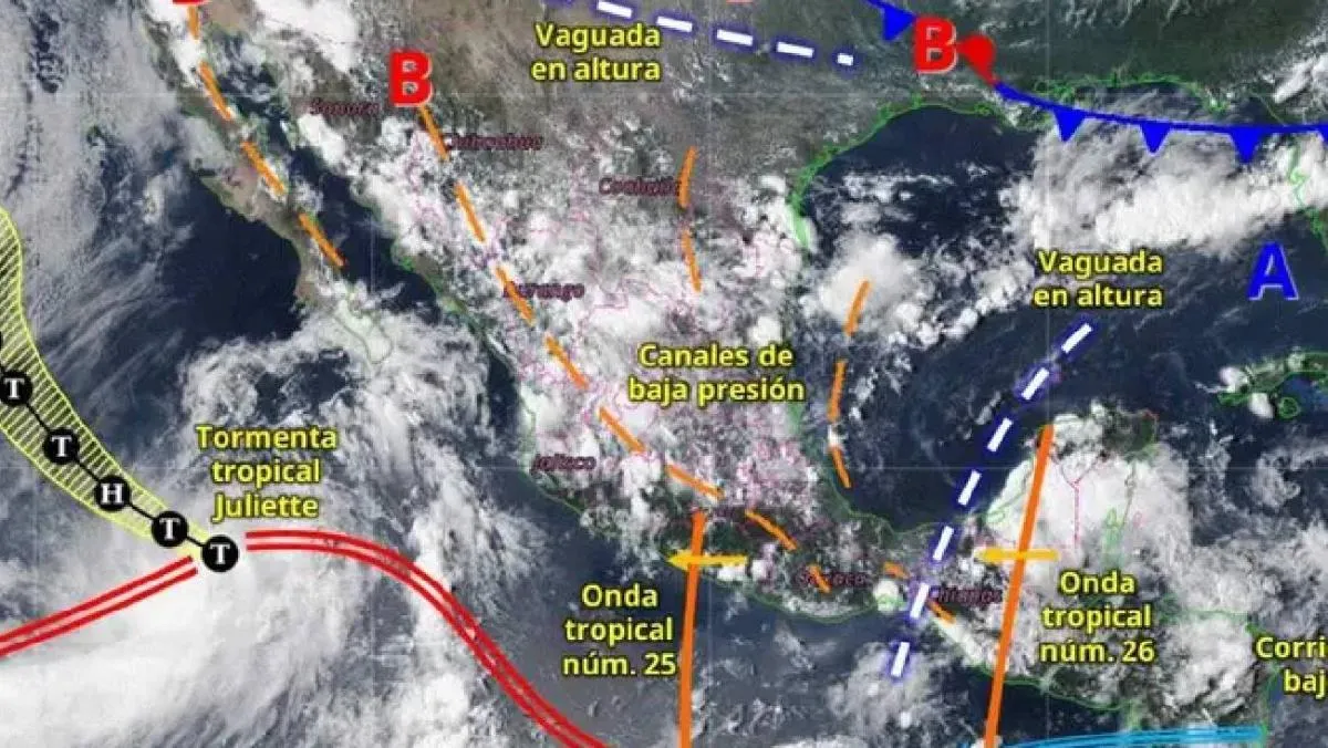 El cielo se mantendrá de medio nublado a nublado con alta probabilidad de chubascos acompañados de descargas eléctricas./ CONAGUA