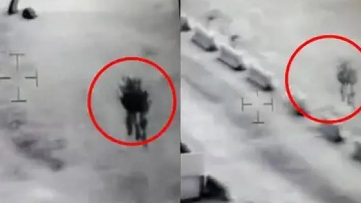 Para asombro de los presentes, el proyectil impacta sin causar daño alguno y el objeto continuó desplazándose./ Captura de pantalla