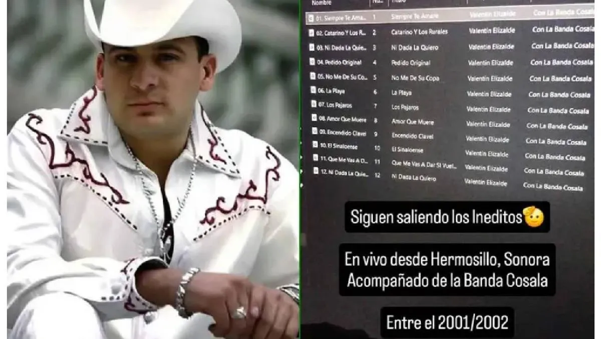 En la publicación, se compartió una captura de pantalla con títulos de canciones como “Vete Ya”, “El Sinaloense”. / RS