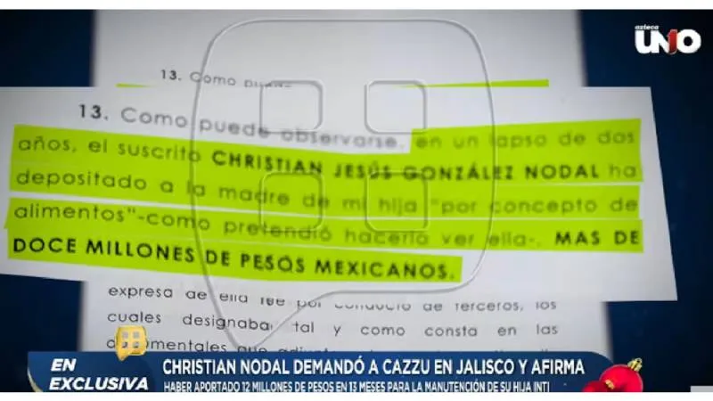 Según documentos mostrados por Ventaneando, el cantante afirma haber entregado más de 12 millones de pesos en 13 meses./ Ventaneando