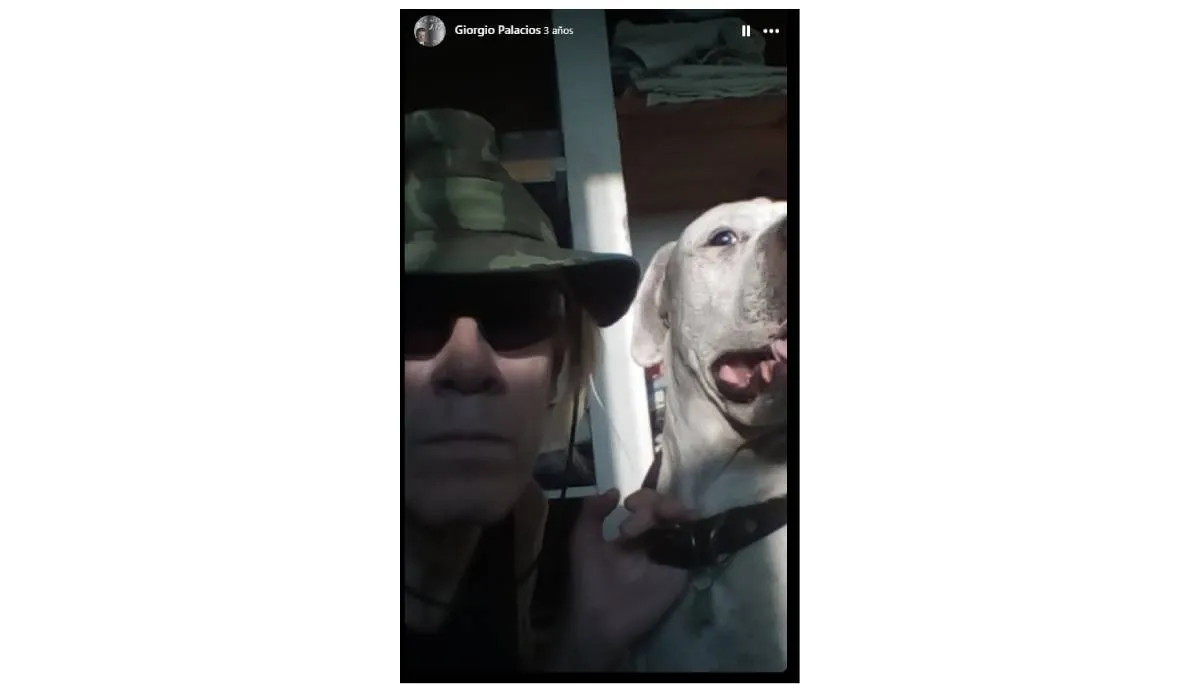 El actor junto a su mascota | Captura de pantalla