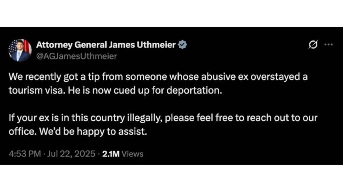 La publicación fue replicada por el Departamento de Seguridad Nacional (DHS). / Captura de pantalla