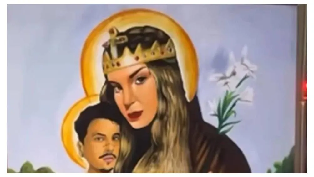 A pesar de los destrozos visibles en la fachada, la pintura quedó intacta. / Captura de pantalla