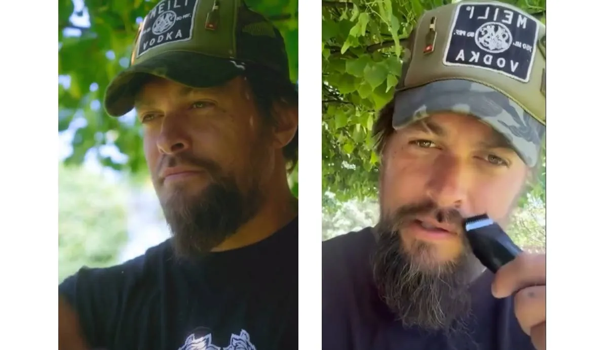 Jason Momoa sorprendió a sus seguidores al mostrar cómo se afeitó la barba por primera vez en seis años / Captura de pantalla