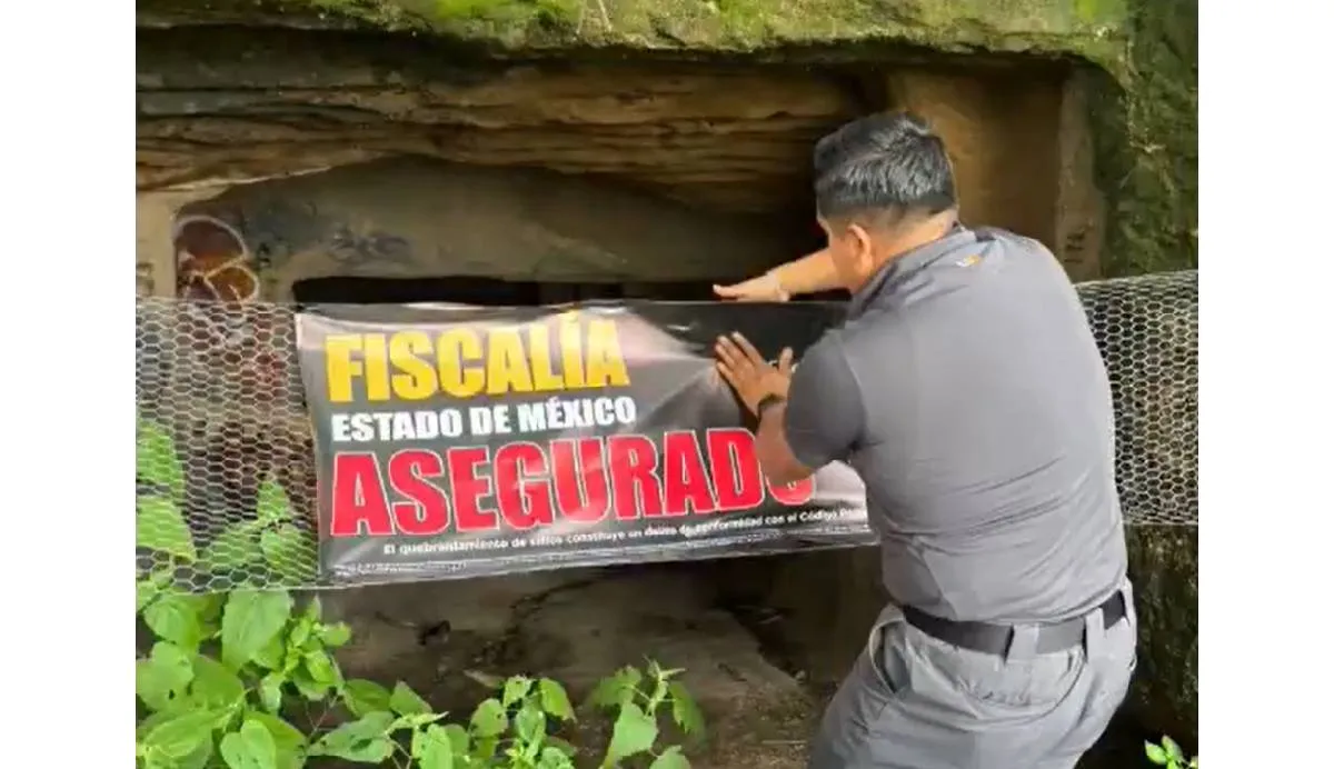 La FGJEM cerró la cueva y abrió una carpeta de investigación | X:@FiscaliaEdomex