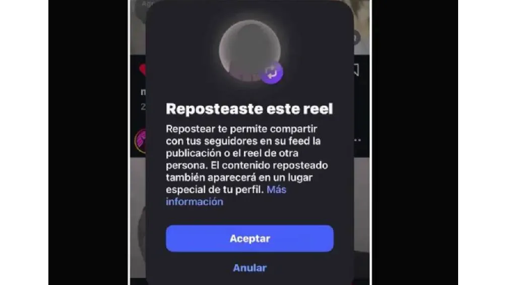 El botón de repost permite compartir publicaciones y Reels de otros usuarios directamente desde la app. / Instagram