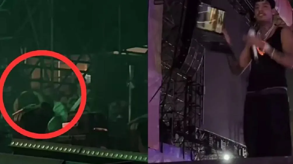 El altercado ocurrió frente a miles de personas que presenciaban el espectáculo. / Captura de pantalla