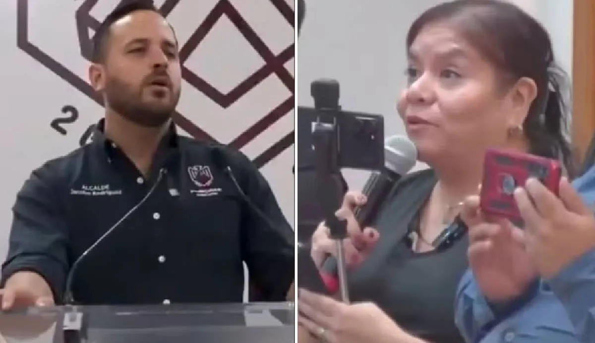 El alcalde Jacobo Rodríguez enfureció con la pregunta de la reportera / Redes Sociales