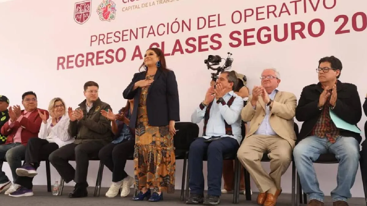 La jefa de Gobierno capitalina, Clara Brugada, encabezó el lanzamiento del Operativo Regreso a Clases Seguro 2025/IG: @clara_brugada_m