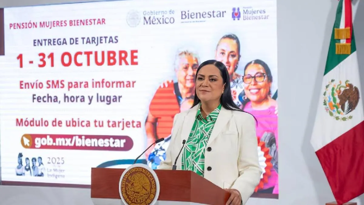 las beneficiarias que se registraron en agosto recibirán su tarjeta del Banco del Bienestar en octubre. / Gobierno de México
