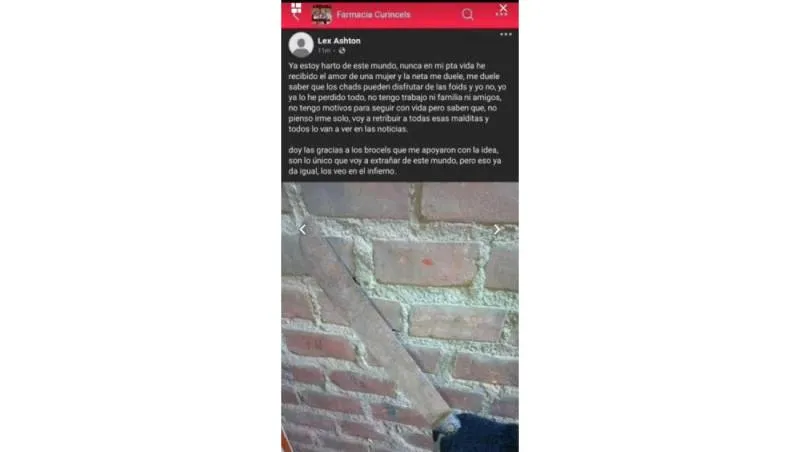 Lex Ashton N., se identificaba con un grupo de incel y compartía mensajes de aislamiento y frustración. / &amp;nbsp