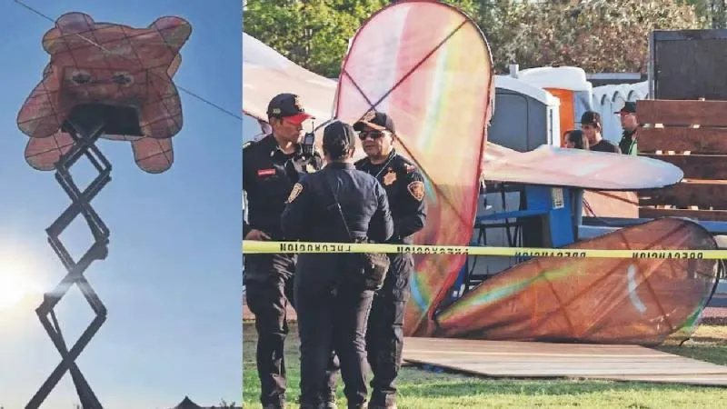 Durante la ceremonia, colapsó una estructura temporal, provocando la muerte de Berenice Giles Rivera y Miguel Ángel Rojas Hernández. / RS