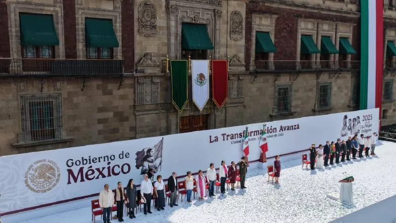 El evento marcó el fin de la gira nacional de rendición de cuentas que Sheinbaum realizó por las 32 entidades del país. / SRE_mx