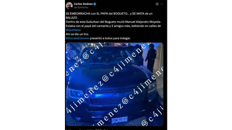 Carlos Jiménez, fue quien dio a conocer la noticia a través de sus redes sociales. / C4 Jimenez