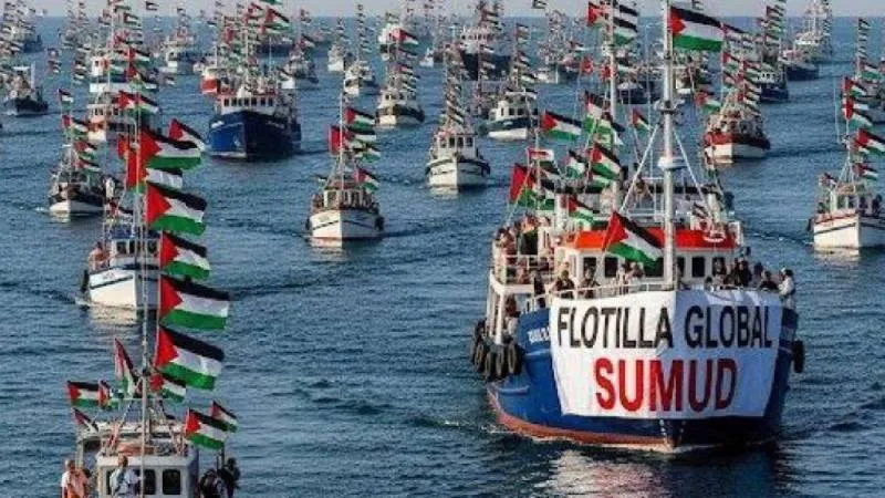 La flotilla Global Sumud está integrada por activistas, médicos y voluntarios internacionales. / RS