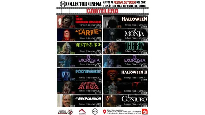 El Festival de Terror CDMX 2025 incluirá una selección de películas que han dejado huella en la historia del horror. / Collector Cinema