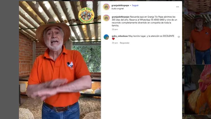 El Tío Pepe tiene su cuenta de instagram dedicada a su granja. / IG: @granjadeltiopepe