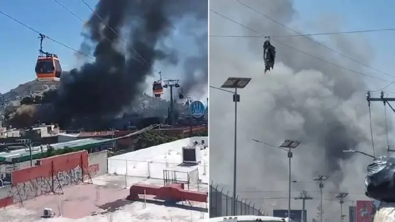 Las llamas alcanzaron varios metros de altura y generaron una columna de humo visible. / Captura de pantalla
