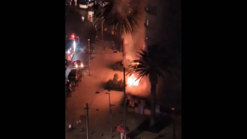 Incendio consume restaurante La Soldadera en la colonia Tabacalera, frente al Monumento a la Revolución. / X